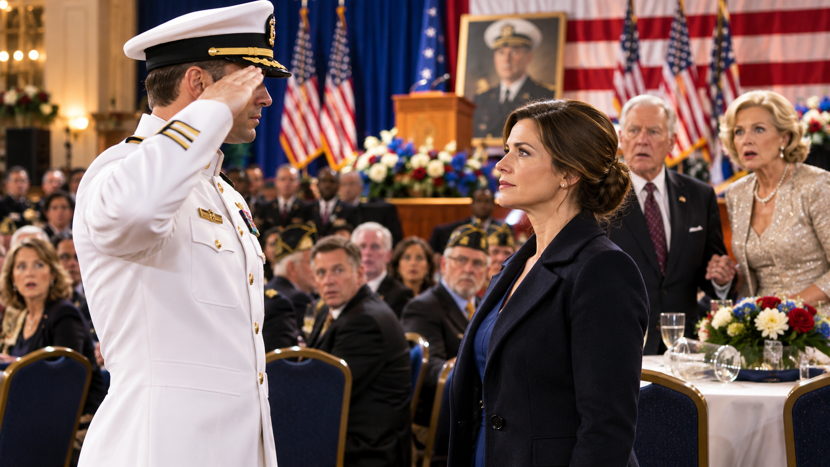 THEY TOLD THE WHOLE TOWN I HAD FAILED IN THE NAVY. THEN AN OFFICER CROSSED THE HALL AND SALUTED ME